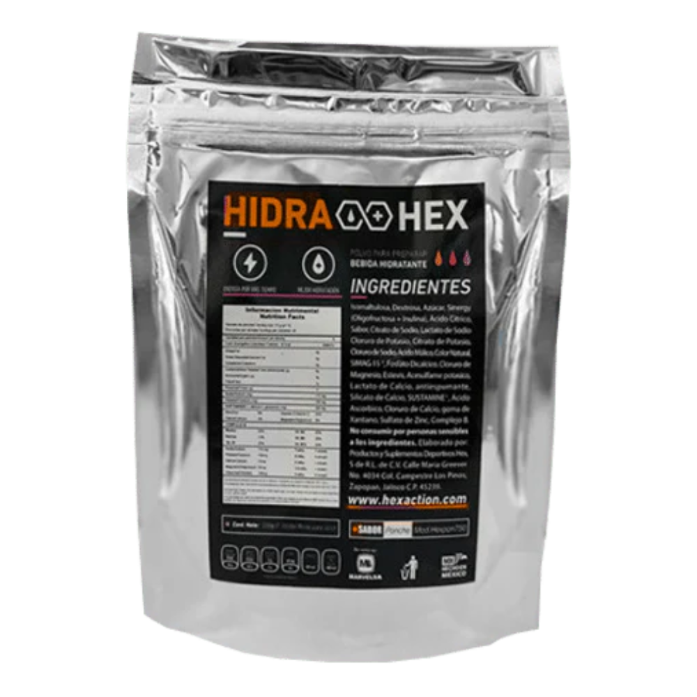 HEX Hidra Hex Industrial – Bebida en Polvo con Electrolitos Sabor Naranja (Rinde 20 L)
