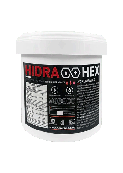 HEX Hidra Hex Industrial – Bebida en Polvo con Electrolitos Sabor Frutos Rojos (Rinde 400 L)