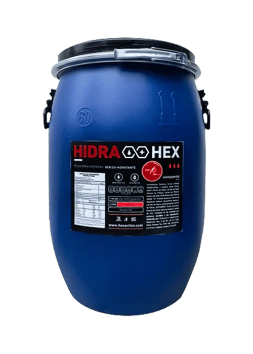 HEX Hidra Hex Industrial – Bebida en Polvo con Electrolitos Sabor Frutos Rojos (Rinde 4000 L)