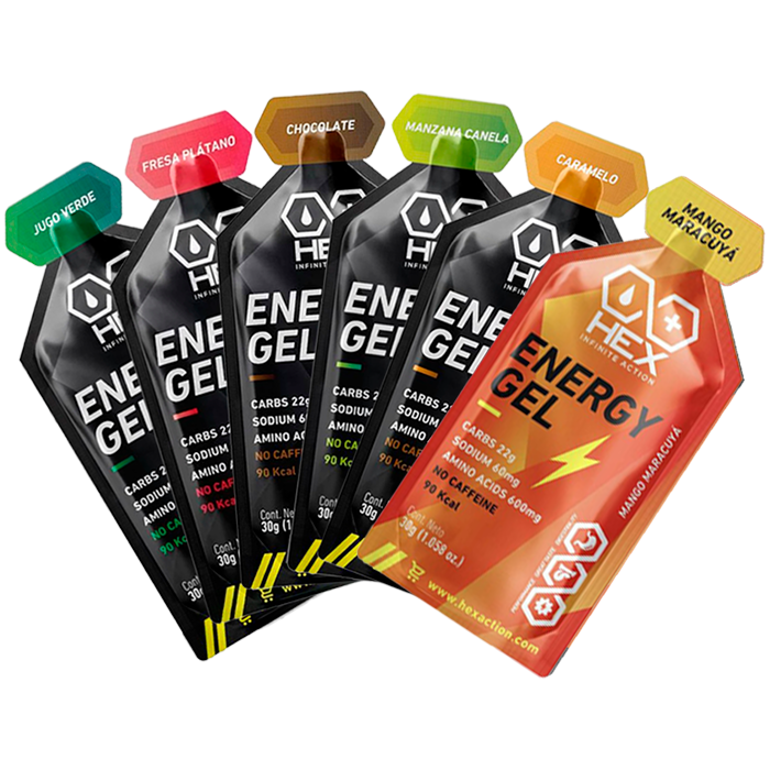HEX Kit Energy Gel – Paquete Surtido de Geles Energéticos (12 piezas)