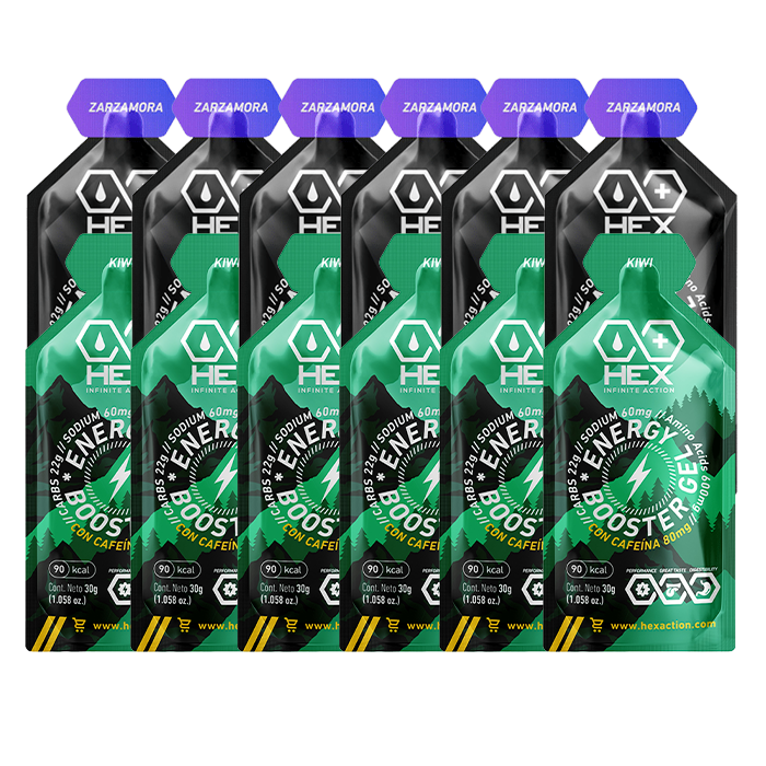 HEX Kit Energy Gel – Paquete Surtido de Geles Energéticos con Cafeína (12 piezas)