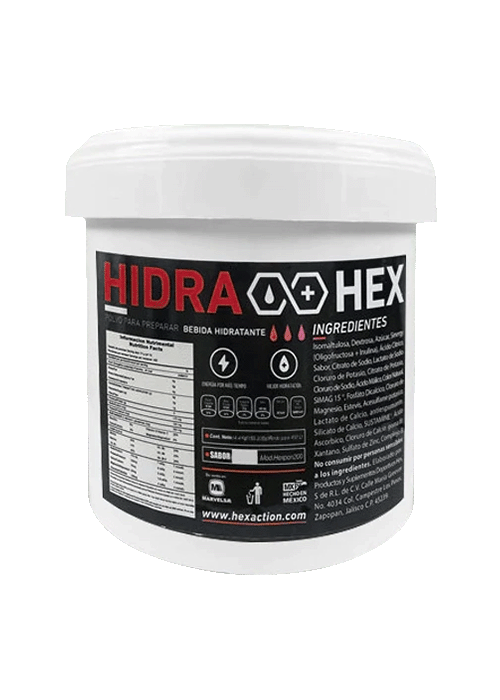 HEX Hidra Hex Industrial – Bebida en Polvo con Electrolitos Sabor Ponche de Frutas (Rinde 400 L)