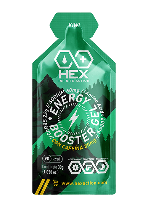 HEX Energy Gel con Cafeína – Gel Energético Sabor Kiwi (12 piezas)