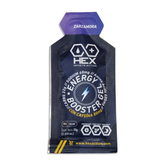 Gel Energético Hex Action Energy Gel Sabor Zarzamora con Cafeína