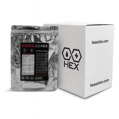 HEX Hidra Hex Industrial 10 Pack – Bebida en Polvo con Electrolitos Sabor Naranja