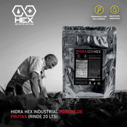 HEX Hidra Hex Industrial 10 Pack – Bebida en Polvo con Electrolitos Sabor Naranja