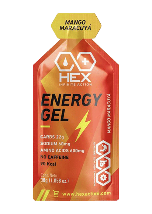 HEX ENERGY GEL // MANGO MARACUYA 12 PZS